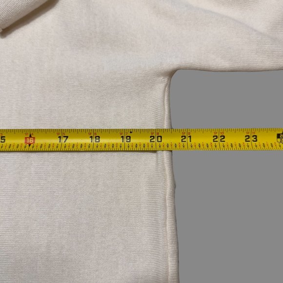 NWT - TELLURIDE Wool Sweater Size XL 100% Extrafine Merino Wool Off-White Cream - Picture 4 of 5